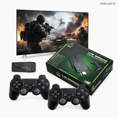 GENERICO - Consola portátil Game Stick Lite HDMI con 2 mandos inalámbricos y 10,000 juegos retro”