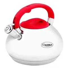 Valeska - Tetera de Acero Inoxidable de 5 Lt VL-SK570 Mango Rojo