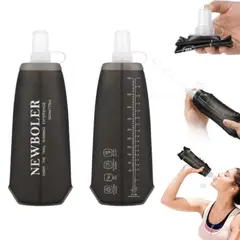 GENERICO - Botella para Agua Plegable 500ml Matraz Blando Running Ciclismo TPU
