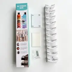 GENERICO - Organizador de Gorras Pared y Puerta Soporte Vertical Adhesivo para 10 a 20 Gorras