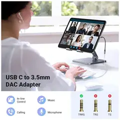 UGREEN - Adaptador USB-C a Jack 3.5mm UGREEN AV161 DAC para Audífonos y Micrófono