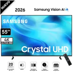 SAMSUNG - Televisor 55 pulgadas 4K Ultra HD Tizen Negro Samsung UN55U8000HGXPE