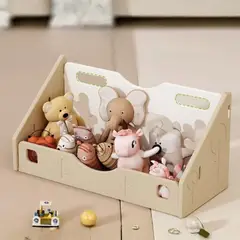 GENERICO - Librero Montessori Infantil Organizador de Libros Beige