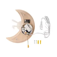 WOHNSTIL - Lámpara Nocturna Infantil de Madera Wohn-Stil - Luna y Conejo