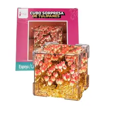GENERICO - Lampara de Tulipanes Cubo Luz Calidad Amarilla