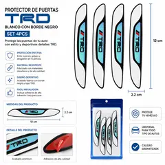 OEM - Protector De Puerta TRD Blanco 4Pcs Para Auto