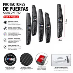 OEM - Protector De Puerta Negro Premiun 4Pcs Para Auto