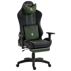 DREIZT - Silla Gamer Dreizt Devil Series Verde Dark 180° Reclinable Con Posapies