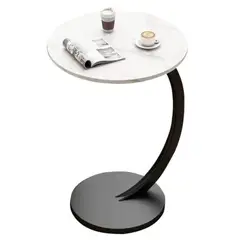 GENERICO - Mesa De Centro Redonda - Mesa para Sala Trabajo Escritorio Marrón