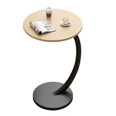 GENERICO - Mesa De Centro Redonda - Mesa para Sala Trabajo Escritorio Marrón