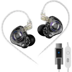 KZ - Audifonos Kz Gale, Gamer, Tipo C, Cable M2 Dac Ecualizador Negro