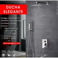 XM - MEZCLADORA DE DUCHA Y TINA SATINADO CUADRADO MT304-010D702