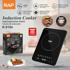 RAFF - COCINA DE INDUCCIÓN ELÉCTRICA CONTROL TÁCTIL Y TEMPORIZADOR - 2200W