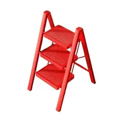 GENERICO - Escalera 3 Pasos Rojo