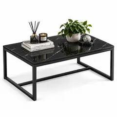 GENERICO - Mesa de Centro Negra Estilo Moderno y Minimalista