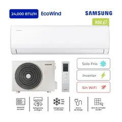 SAMSUNG - Ecowind Inverter Wall-mount Refrigerante R32  Sólo Frio  24,000 BTUh