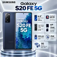 SAMSUNG - Celular Samsung Galaxy S20 FE 5G 128GB 6GB RAM  AZUL / AZUL / AZUL