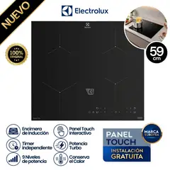 Electrolux - Encimera Electrolux de Induccion 4 Zonas 59 cm ETII60F7EOB