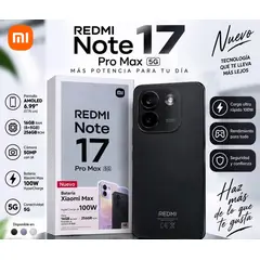 REDMI - Celular Xiaomi Redmi Note 17 Pro Max 5G 8+ 8 RAM 256GB NEGRO