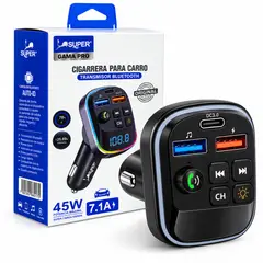 OEM - Cargador De Auto 45W Bluetooth Y Transmisor FM