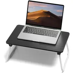 GENERICO - Fisyod Mesa Plegable Portátil De Madera 44.45 × 29.46 cm - Negro
