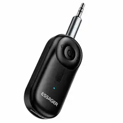 ESSAGER - Adaptador Bluetooth AUX Para Auto Música Y Llamadas Manos Libres