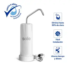 Sole - Purificador Alcalinizador Sole Prime Blanco Sobre Lavadero FILSOL016C