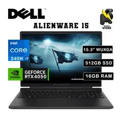 Dell - LAPTOP DELL ALIENWARE 15 DA15260/ INTEL CORE 7-240H / DISCO 512 GB SSD /16 GB RAM/ RTX 4050 /15.3"