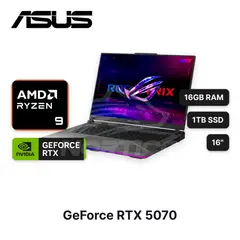 ASUS - Laptop ASUS ROG Strix G16 G614PRRyzen 9-8940HX 16GB 1TB SSD RTX 5070 Ti 16" (90NR0NJ7-M002W0)