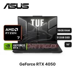ASUS - Laptop ASUS TUF GamingA16FA607NUQ Ryzen 7-170 16GB 512GB SSD RTX 4050 16" (90NR0QF3-M00CF0)