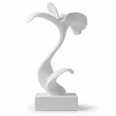 GENERICO - ADORNO EXCLUSIVO FLOR ORQUIDEA  BLANCO ALTO 23cm x  LARGO 13cm x  ANCHO 9cm