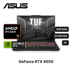 ASUS - Laptop ASUS TUF GamingA16FA607NUQ Ryzen 7-170 8GB 512GB SSD RTX 4050 16 90NR0QF3-M00E50