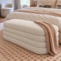 GENERICO - BAUL BANQUETA TAPIZADO CIELO BEIGE