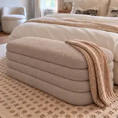 GENERICO - BAUL BANQUETA TAPIZADO CIELO CAMEL