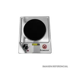 FINEZZA - Cocina Eléctrica 1 Hornilla FZ-310H1CE - Potencia 1500W, Acero Inoxidable y Hierro Fundido