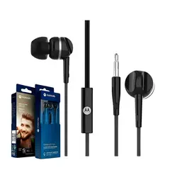 MOTOROLA - Auriculares con cable Motorola con micrófono EARBUDS 105/ control para llamadas / música / White