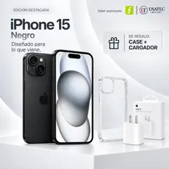 APPLE - Apple iPhone 15 128GB + Case Transparente + Cargador