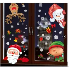 GENERICO - Adhesivos Sticker Calcomanías Pegatinas Navidad Ventana