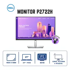 Dell - Monitor Dell P2722H 27" FHD IPS 60Hz + CÁMARA WEB