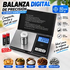 GENERICO - Balanza Digital De Alta Precisión Portátil y Compacta Para Joyería, Repostería