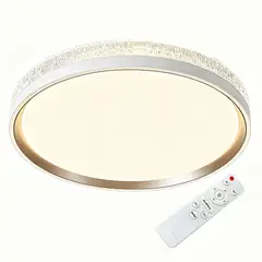 GENERICO - Lámpara DE TECHO  borde Dorado   incluye  control   3 colores 400MMX400MM-02