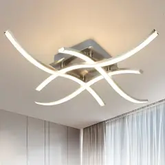 GENERICO - Lampara LED de Techo Moderna 4 Luces (18W) Blanca