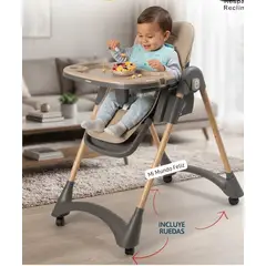 EBABY - Silla de Comer para Bebe Plegable con Niveles de Altura Rosa