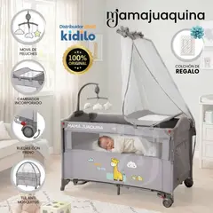 Baby - Cuna Colecho Corral «BIANCA» de Lujo Kidilo  Gray con Colchón