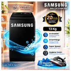 SAMSUNG - Lavadora Samsung 13Kg Ecobubble Digital Inverter WA13CG5441BV Negro + Regalo