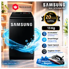 SAMSUNG - Lavadora Samsung 13Kg Ecobubble Digital Inverter WA13CG5441BV Negro + Regalo