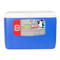 GENERICO - Cooler de Polipropileno Ycepro Rectangular Azul Basa 34 l