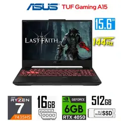 ASUS - ASUS TUF GAMING A15 FA507NUR-LP037W AMD RYZEN 7 7435HS 16GB 512GB SSD 15.6 FHD 6GB RTX4050 WIN 11
