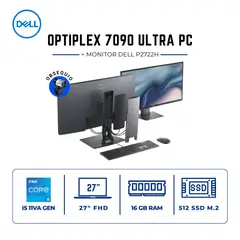 Dell - DELL OPTIPLEX 7090 ULTRA PC | CORE I5 11VA | 16GB RAM | 512GB SSD M.2 + MONITOR DELL P2722H 27"