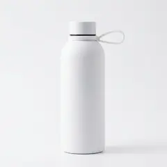 GENERICO - TERMO, TOMATODO, BOTELLA DE AGUA, ACERO OXIDABLE, 500ML, SOFT TOUCH, ANTIDESLIZANTE, BLANCO